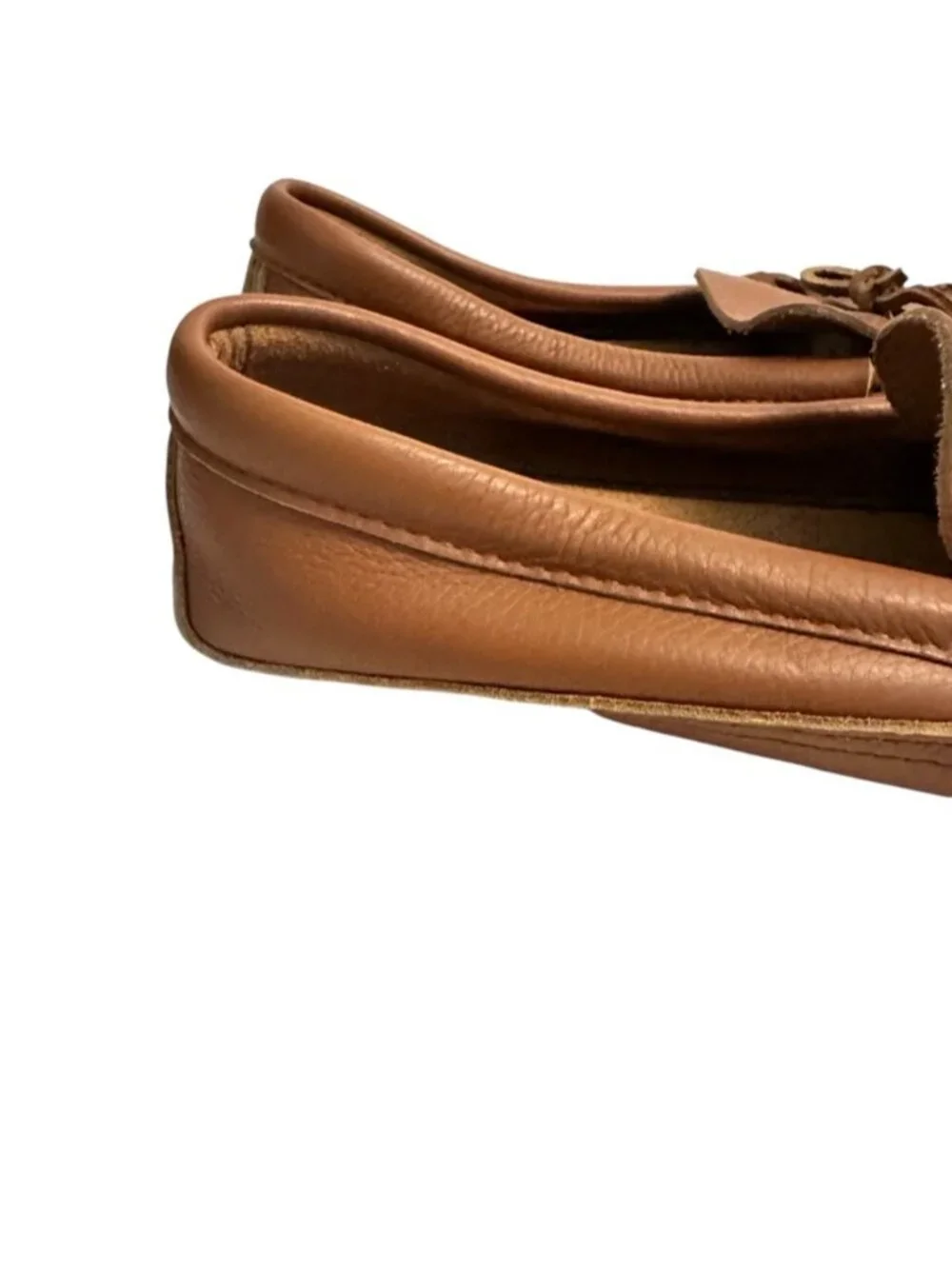 Genuine Leather House Moccasins Brown Slip On Padded Indoor Slippers Men's 13